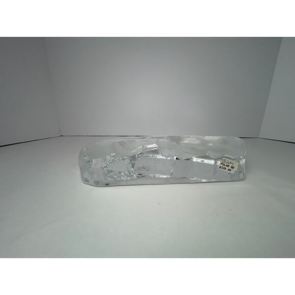 Mats Jonasson Maleras Sweden Crystal Polar Bear and Cub Heavy Glass Sculpture - Picture 12 of 16